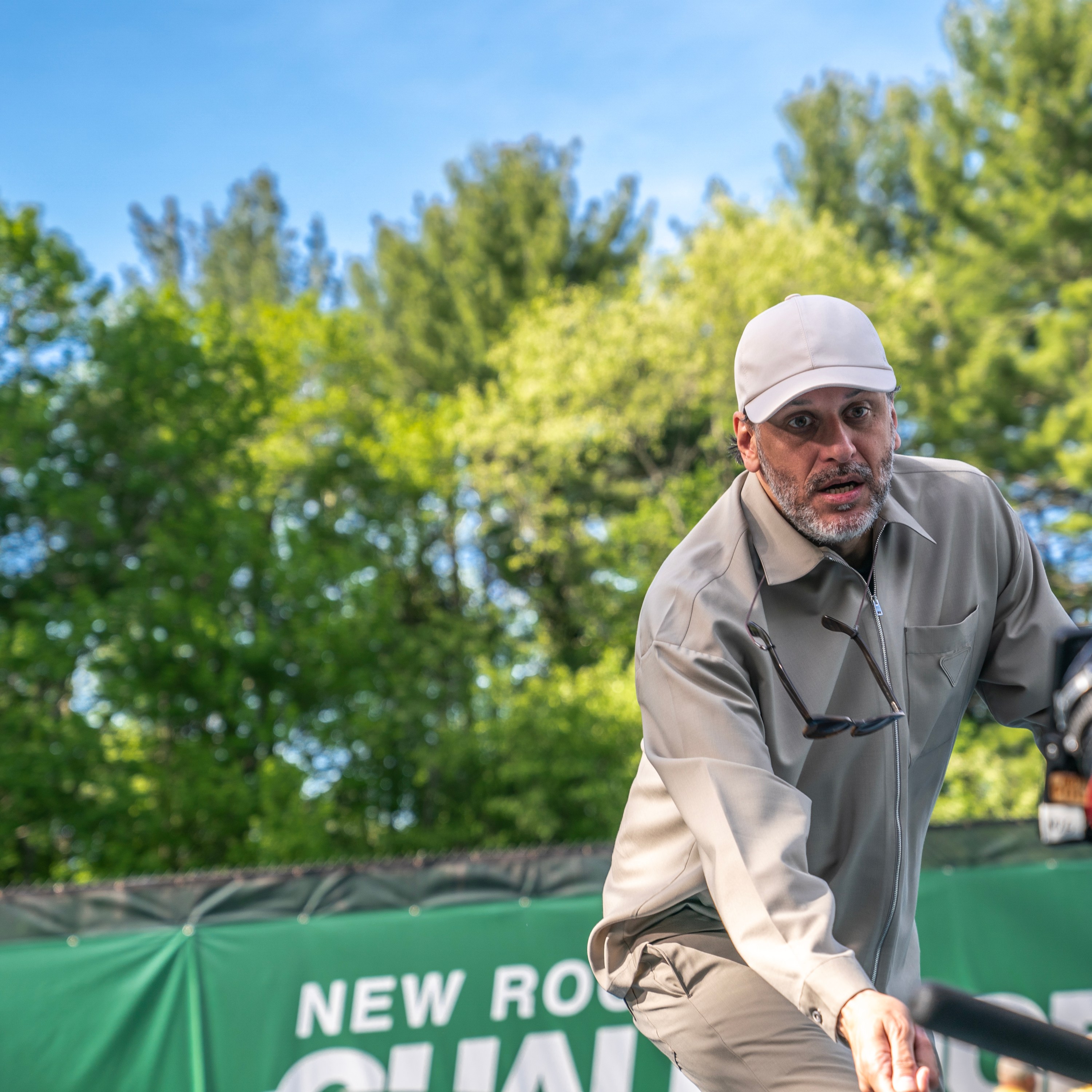 Director Luca Guadagnino on the set of 'Challengers,' a Metro Goldwyn Mayer Pictures film.