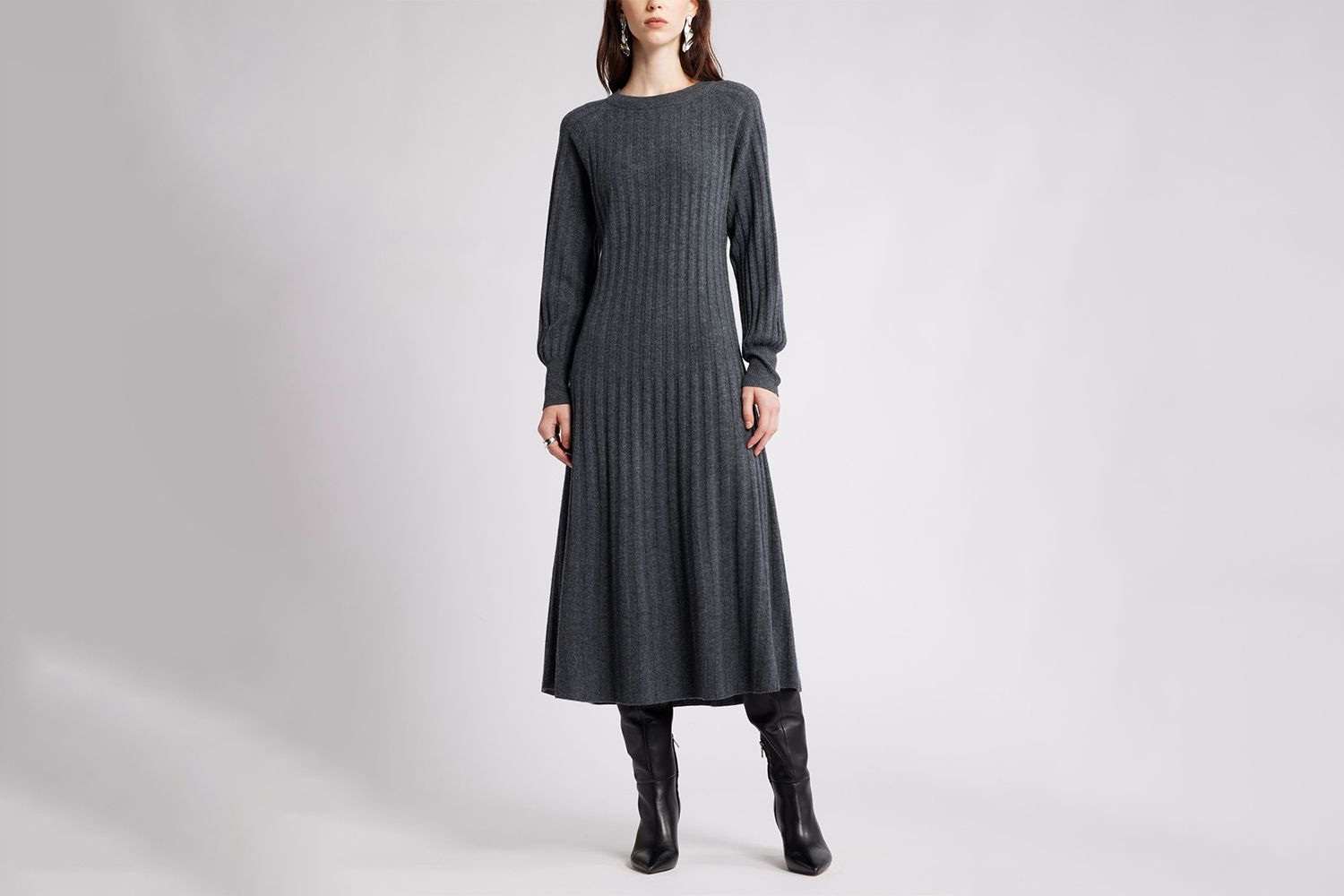 Nordstrom Long Sleeve Wool & Cashmere Sweater Dress