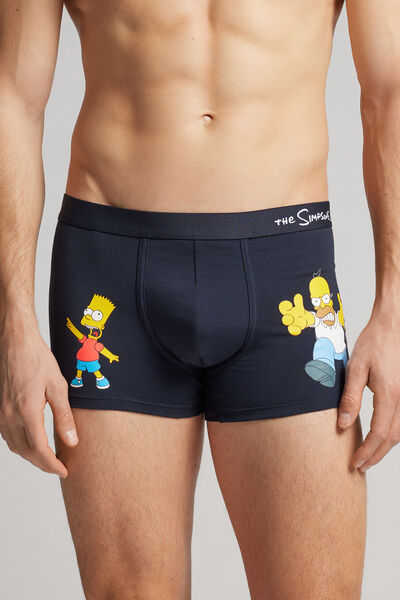 Bóxer de Algodón Supima® Elástico con Homer y Bart de Los Simpson