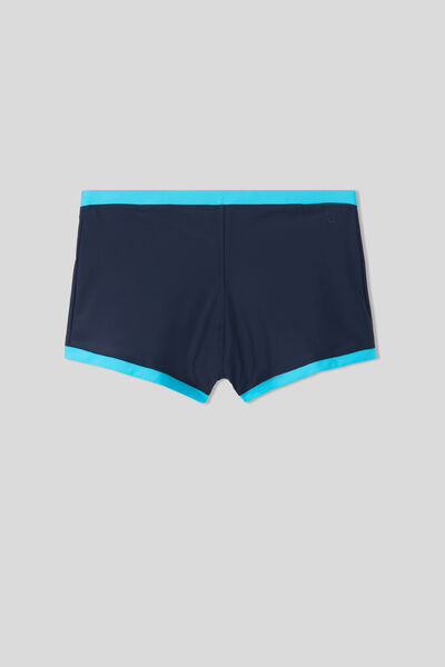 Square-Cut Swim Shorts with Contrasting Trim