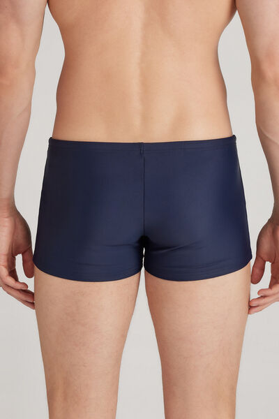 Plain Square-Cut Swim Trunks