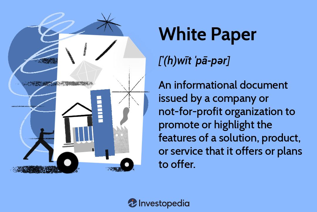 White Paper: An informal document issued by a company or not-for-profit organization to promote or highlight the features of a solution, product, or service that it offers or plans to offer.