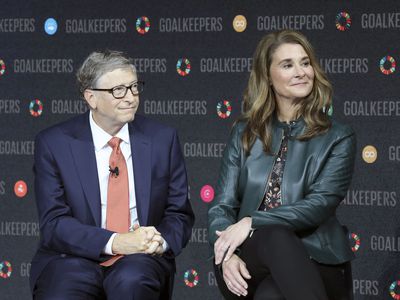 Bill and Melinda Gates, seated side by side