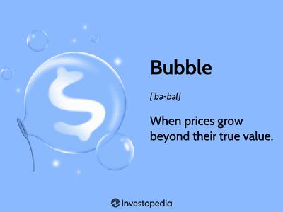 Bubble: When prices grow beyond their true value.