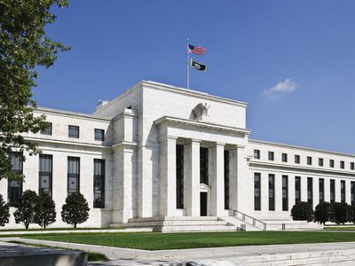 View of Federal Reserve building in Washington, D.C.