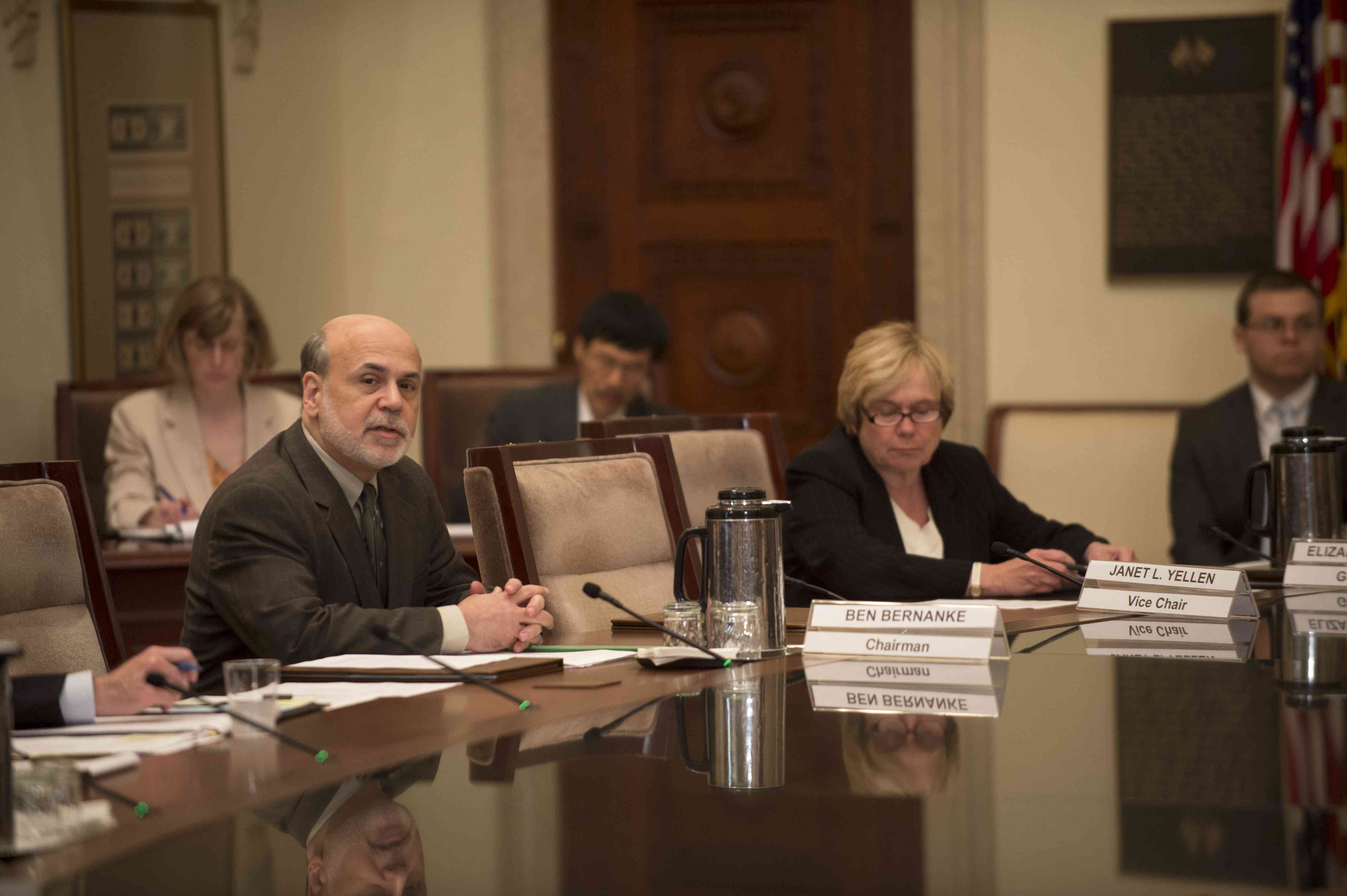 Federal Reserve Chair Benjamin Bernanke discusses Basel III during an open board meeting on July 2, 2013