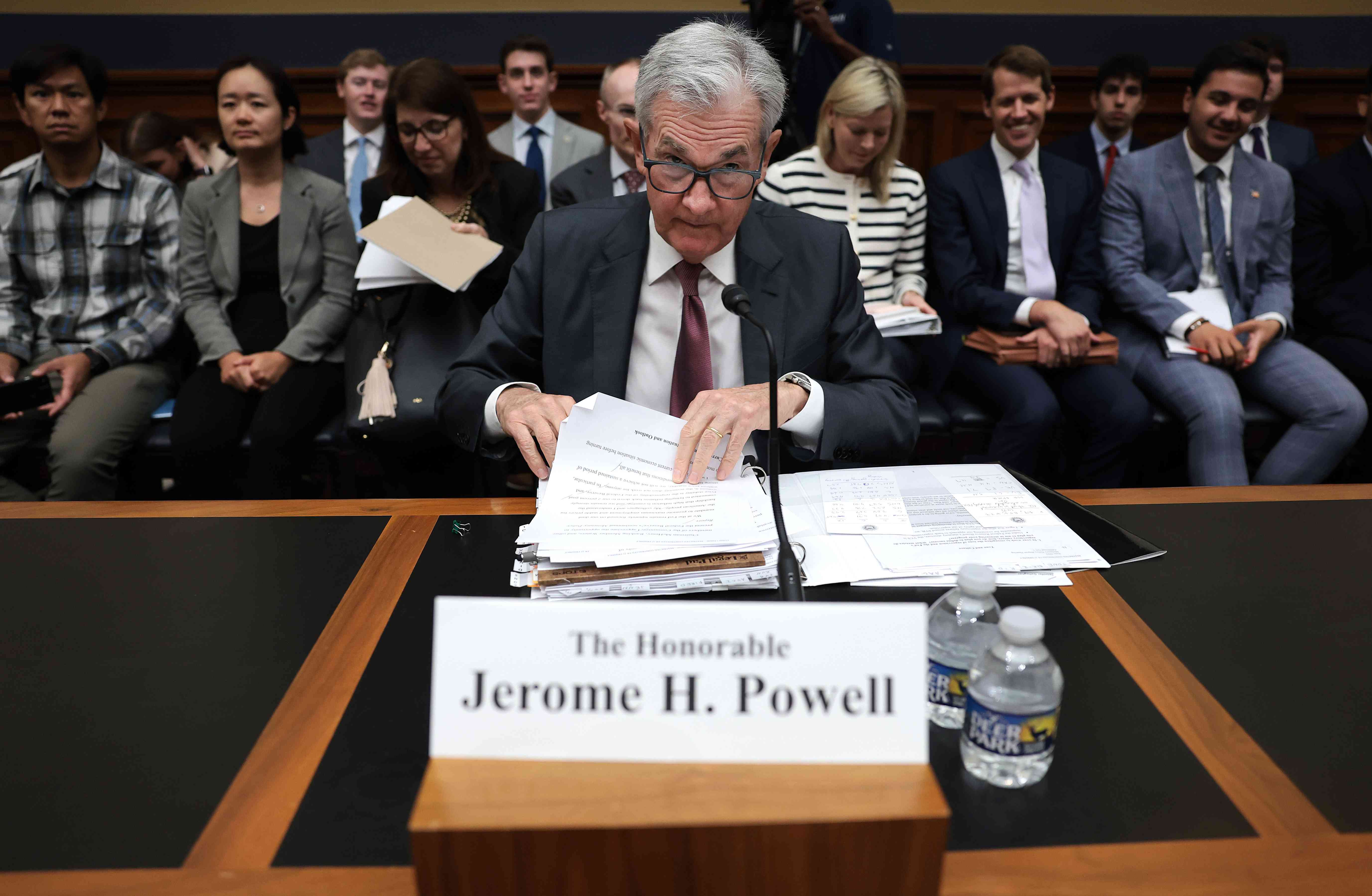 Chair of the Federal Reserve gives testimony in Congress