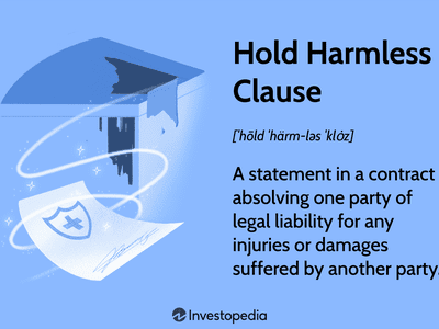 Hold Harmless Clause: A statement in a contract absolving one party of legal liability for any injuries or damages suffered by another party.