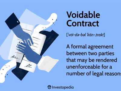 Voidable Contract: A formal agreement between two parties that may be rendered unenforceable for a number of legal reasons.
