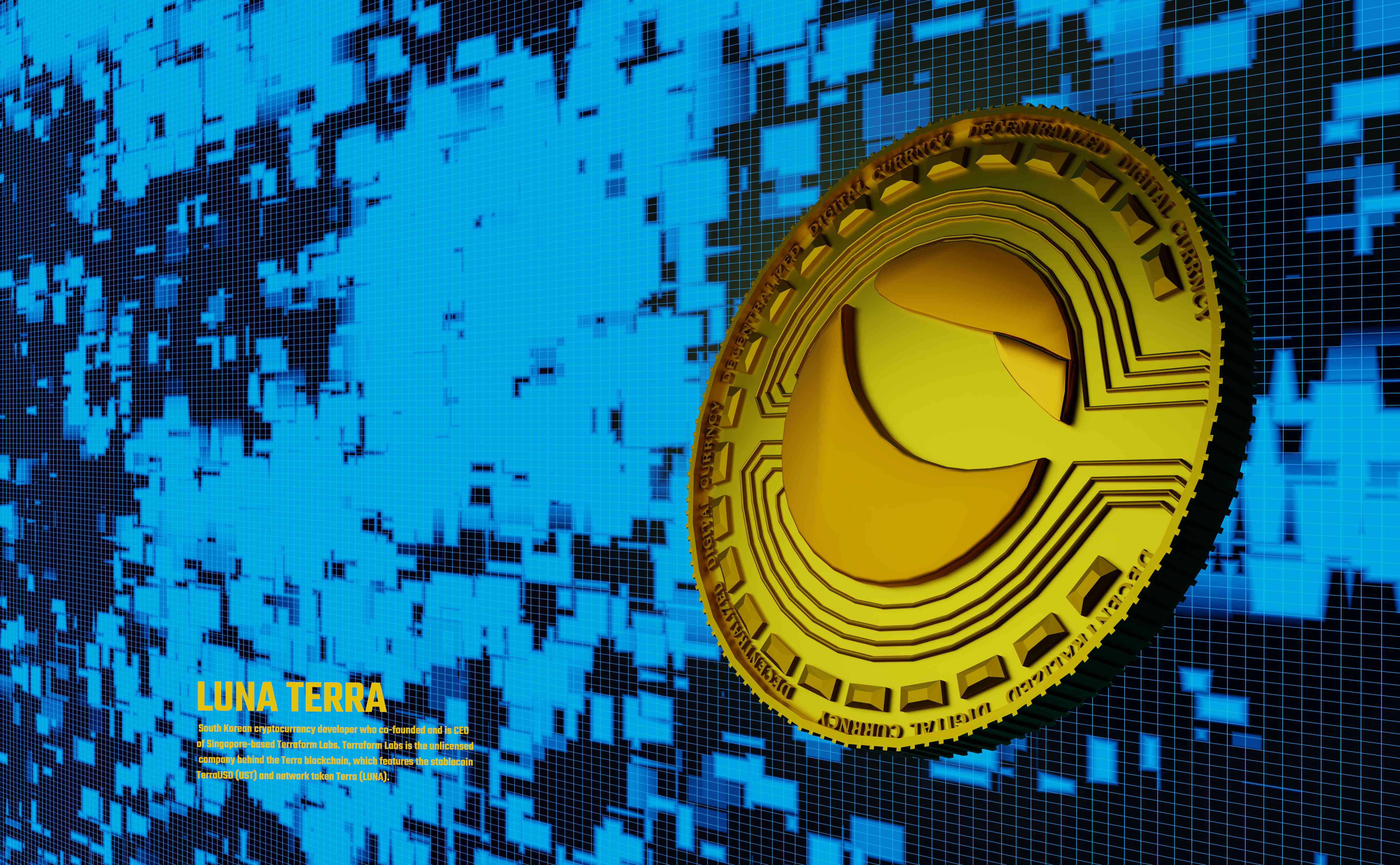 Luna Terra Cryptocurrency Illustration