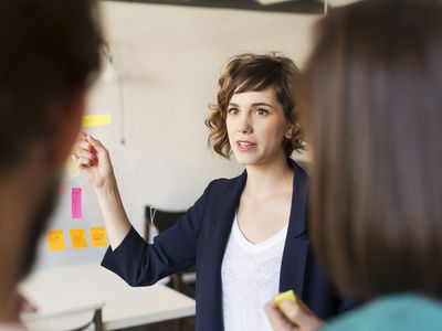 Businesswoman making a presentation