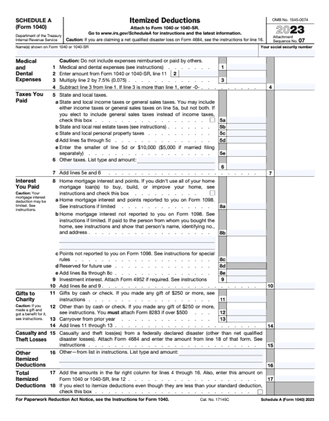 2022 Schedule A (Form1040)