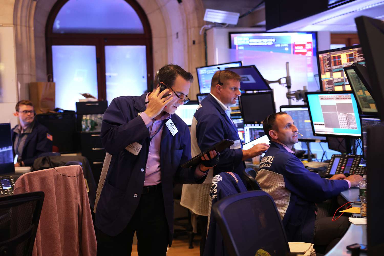 Traders on the floor of the New York Stock Exchange