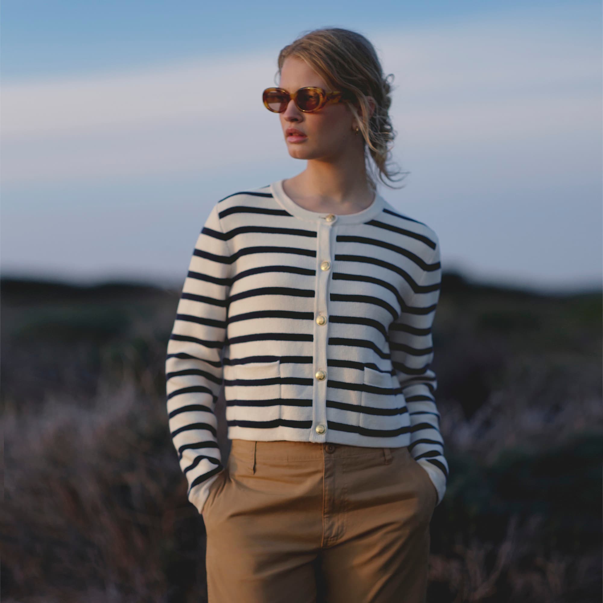 Emilie sweater lady jacket in stripe