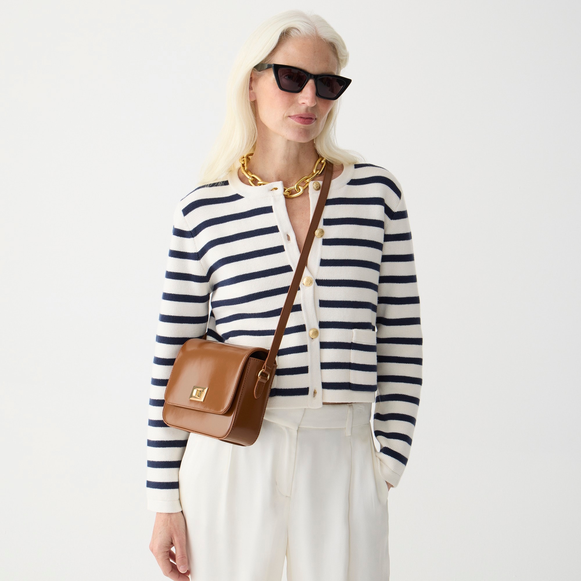 j.crew: emilie sweater lady jacket in stripe for women