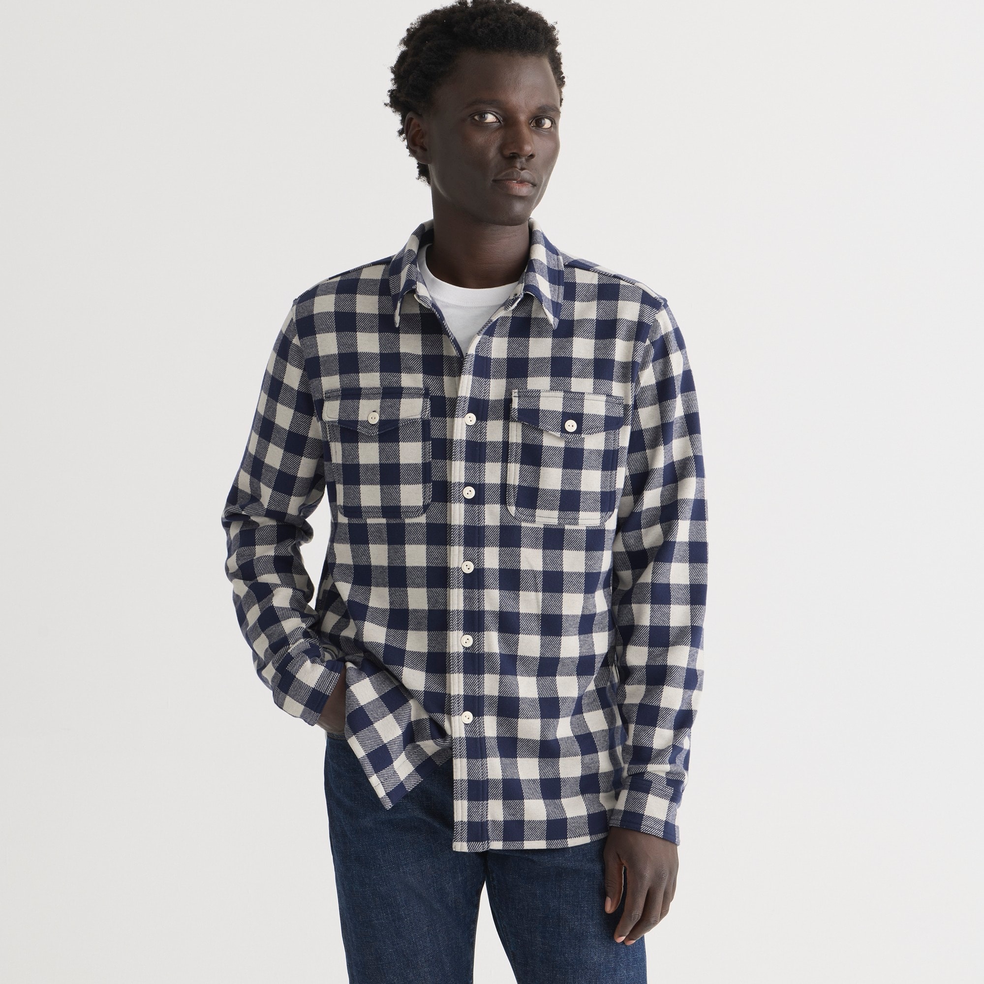  Seaboard soft-knit shirt in plaid