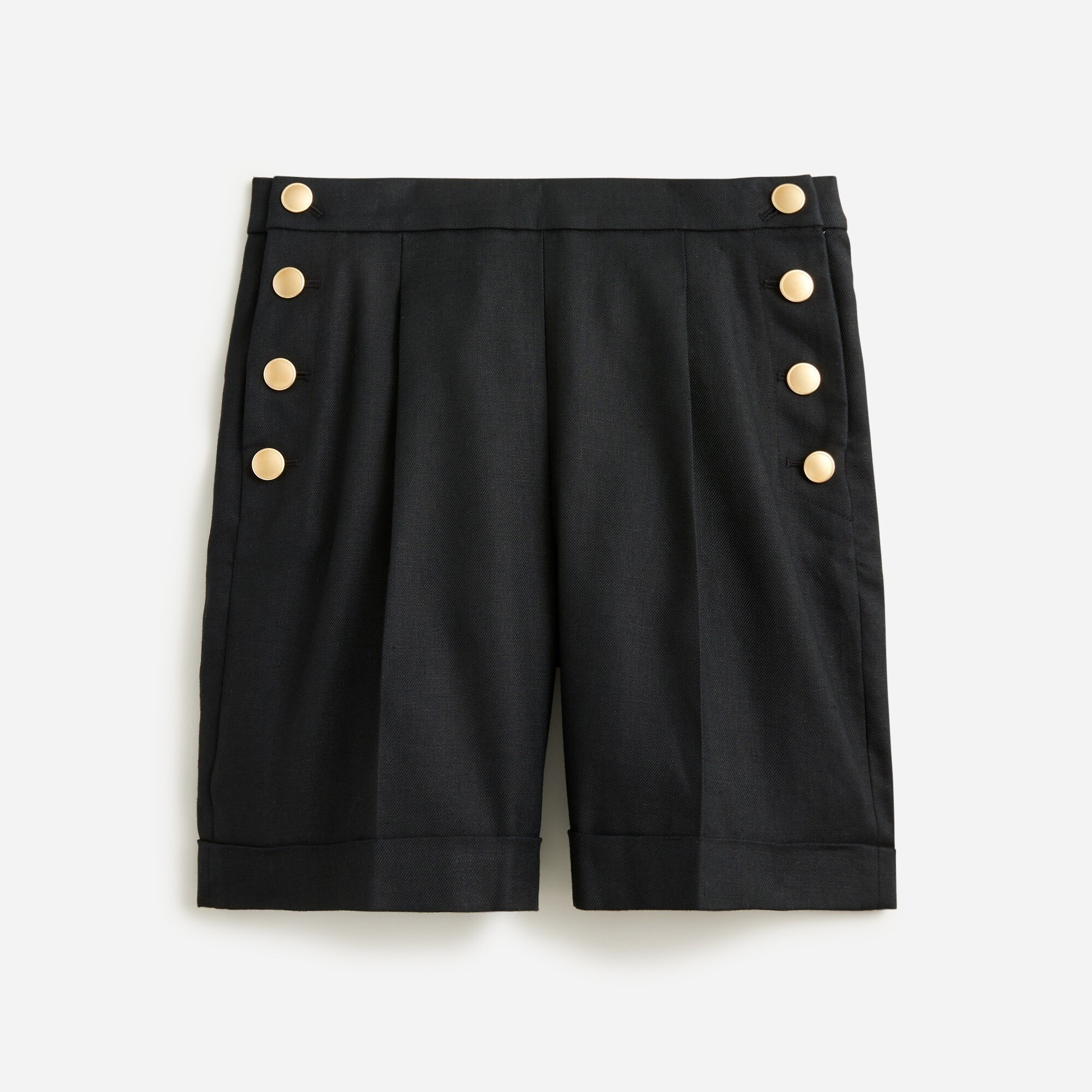  Sailor pleated short in stretch linen blend