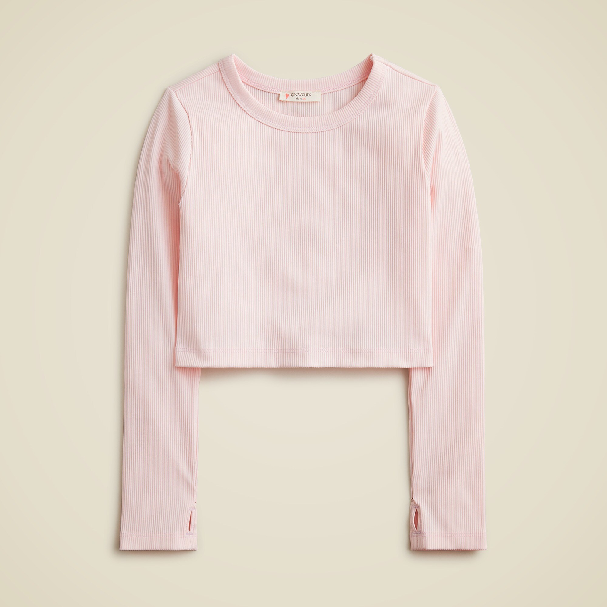 girls Girls' active long-sleeve top in stretchy rib