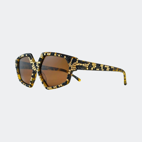 GL1370 GEOMETRIC CRYSTAL SUNGLASSES - Jimmy Crystal New York