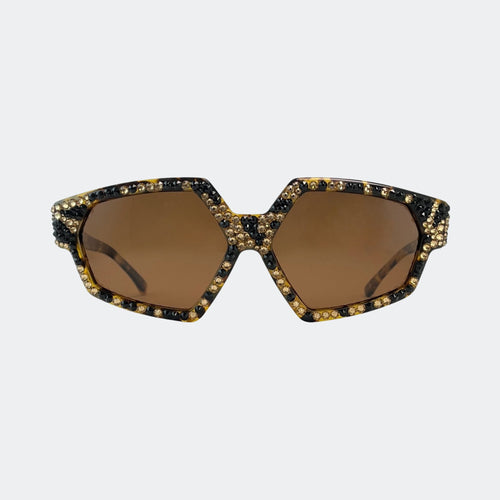 GL1370 GEOMETRIC CRYSTAL SUNGLASSES - Jimmy Crystal New York