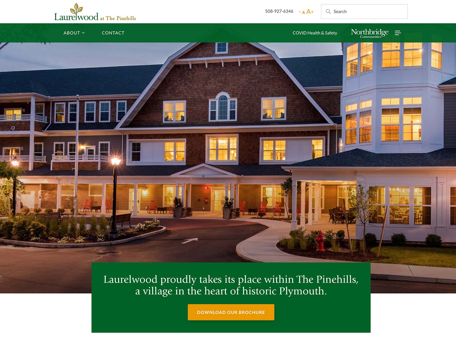 Northbridge Communities website design for Laurelwood