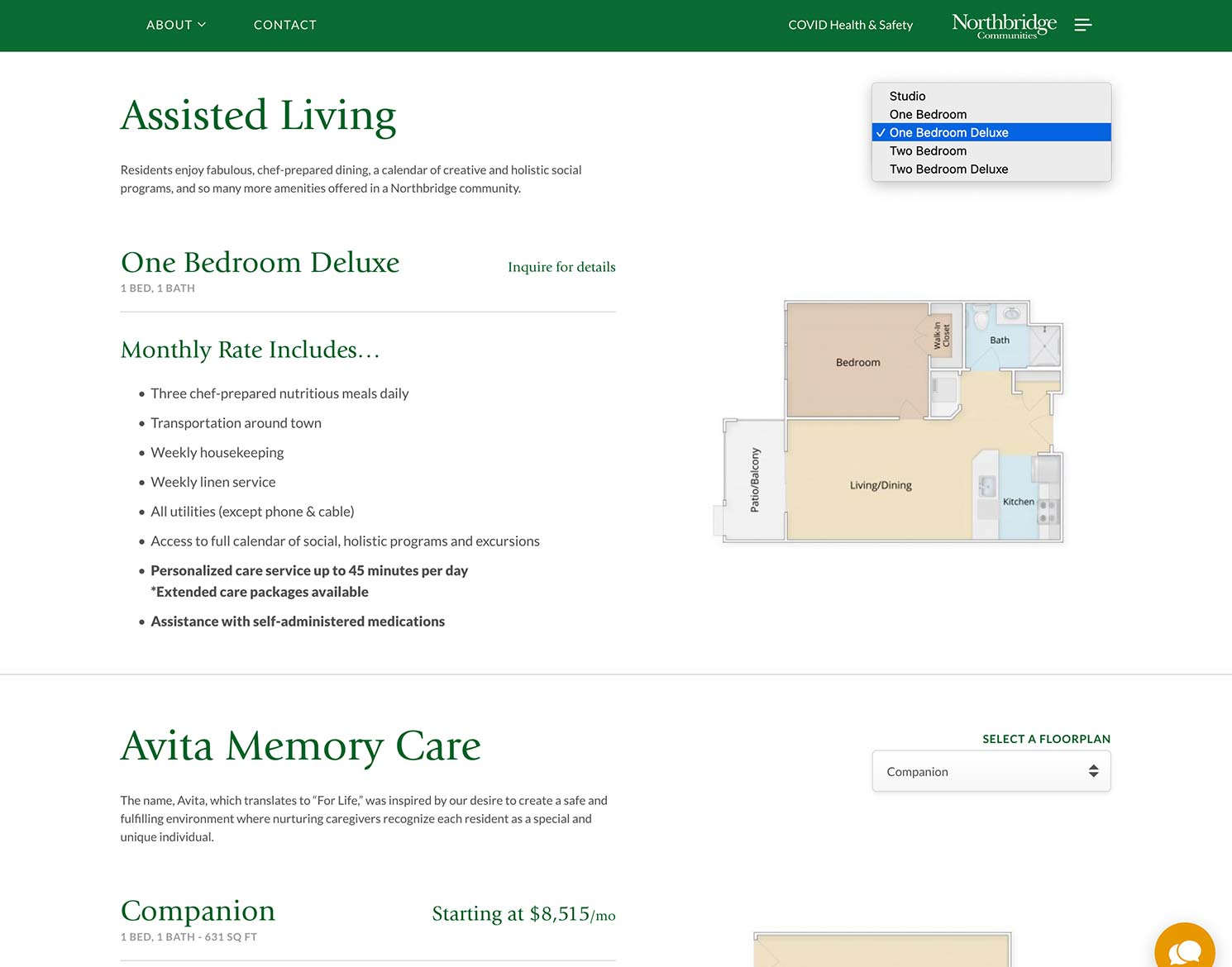 Northbridge Communities floorplan sample page