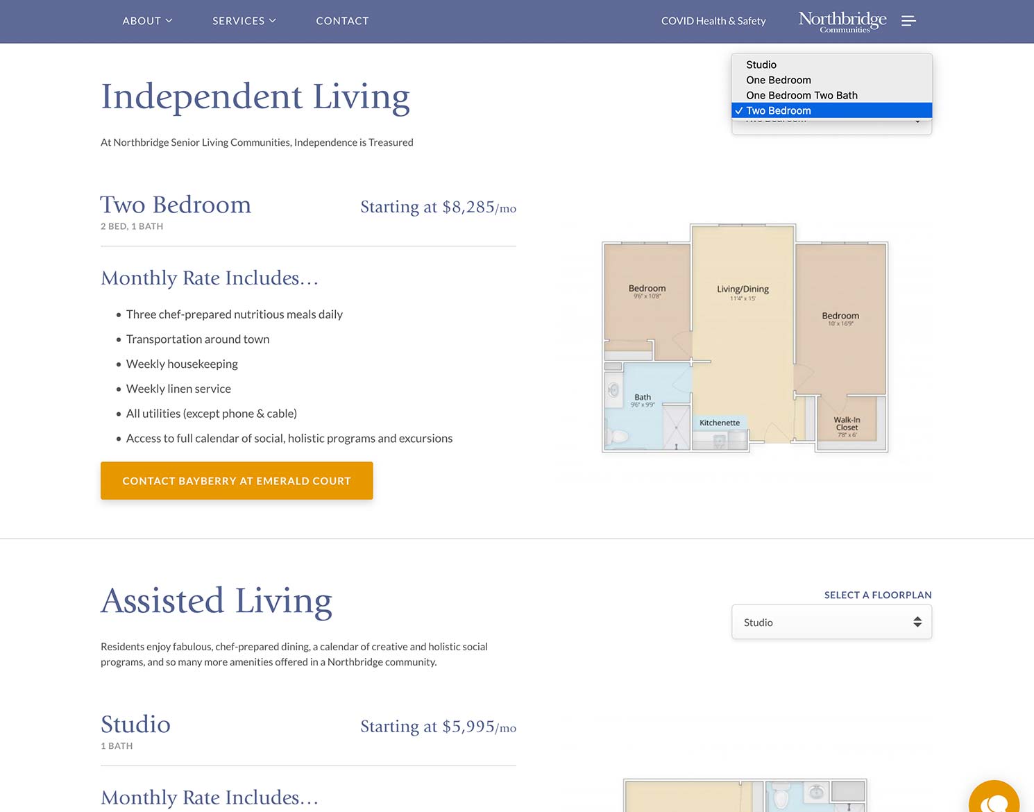 Northbridge Communities floorplan sample page