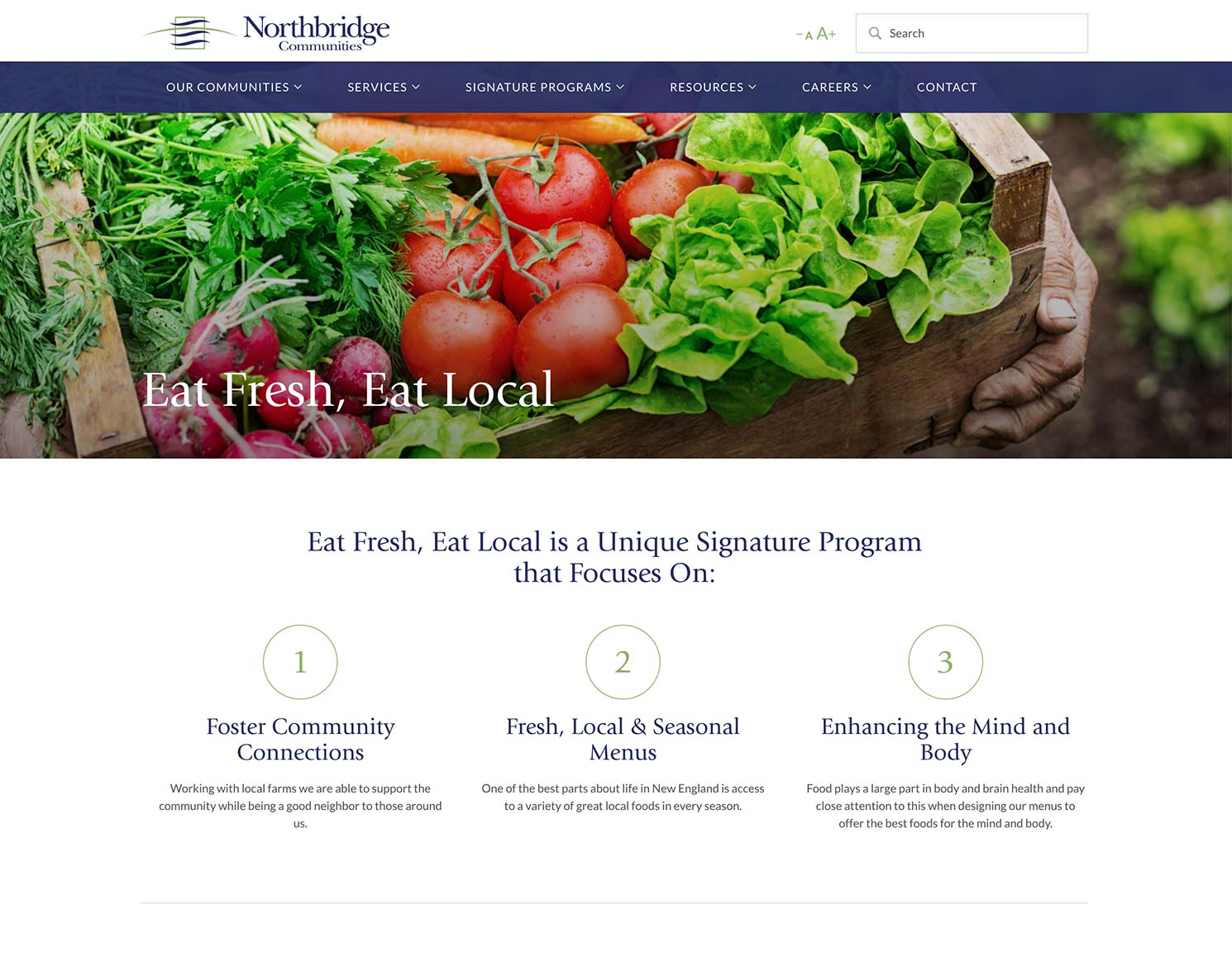 Northbridge Communities website design