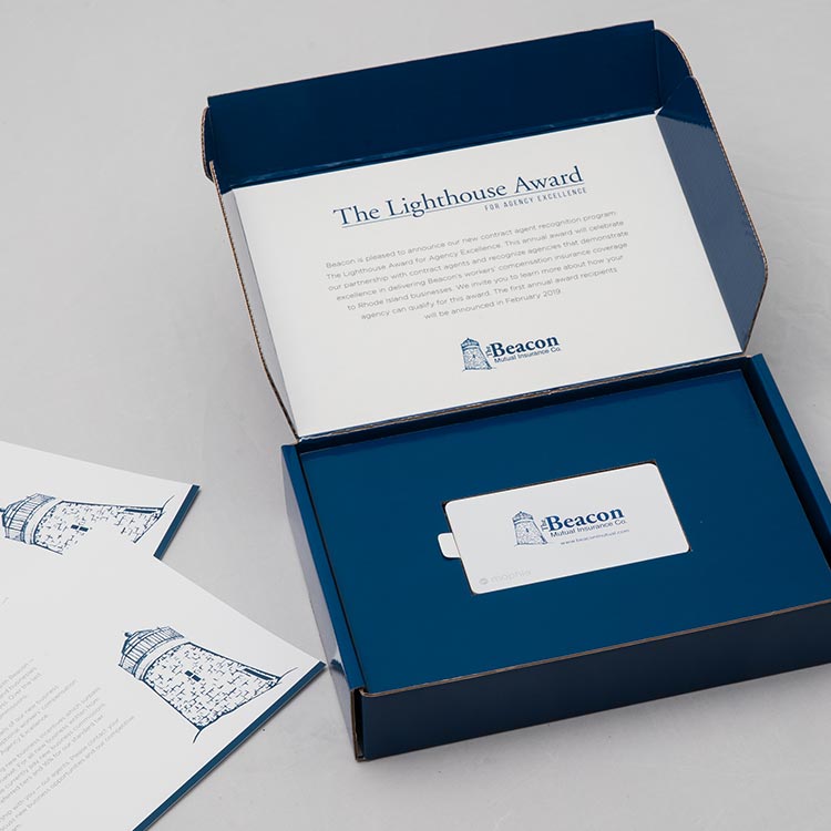 Beacon Mutual - lighthouse award cards direct mailer