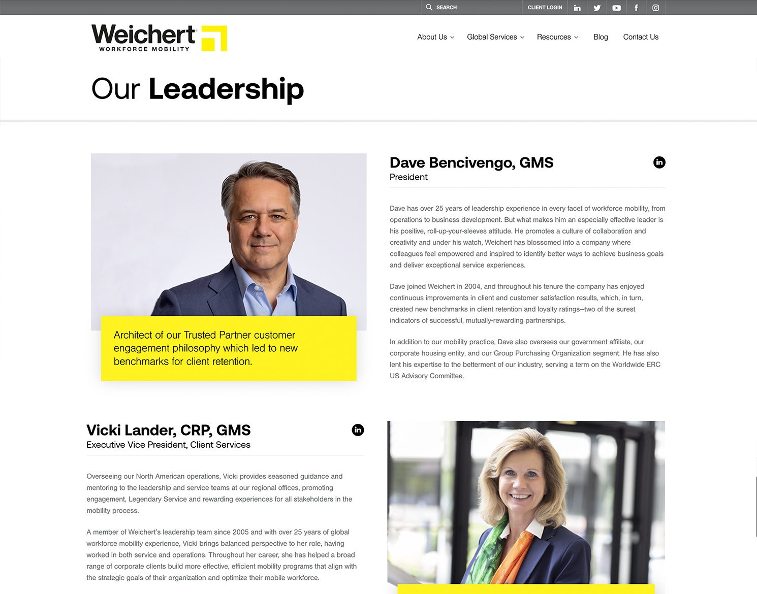 Weichert Website Desktop Leadership