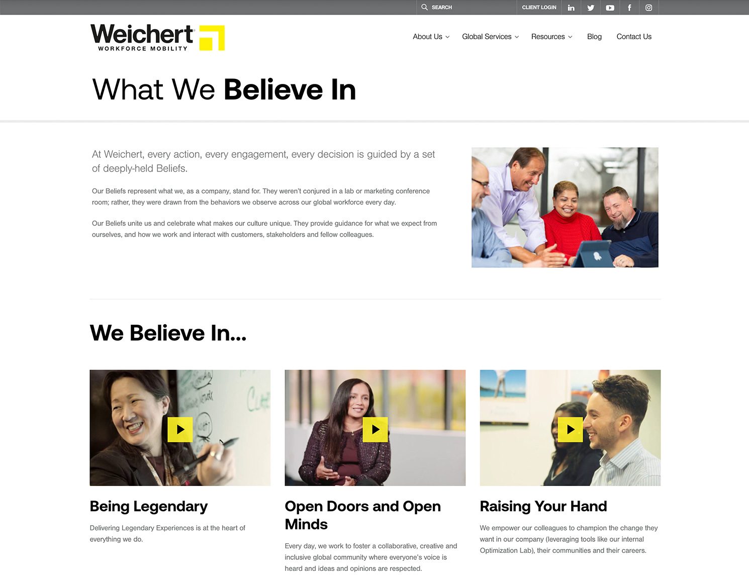 Weichert Website Desktop We Believe