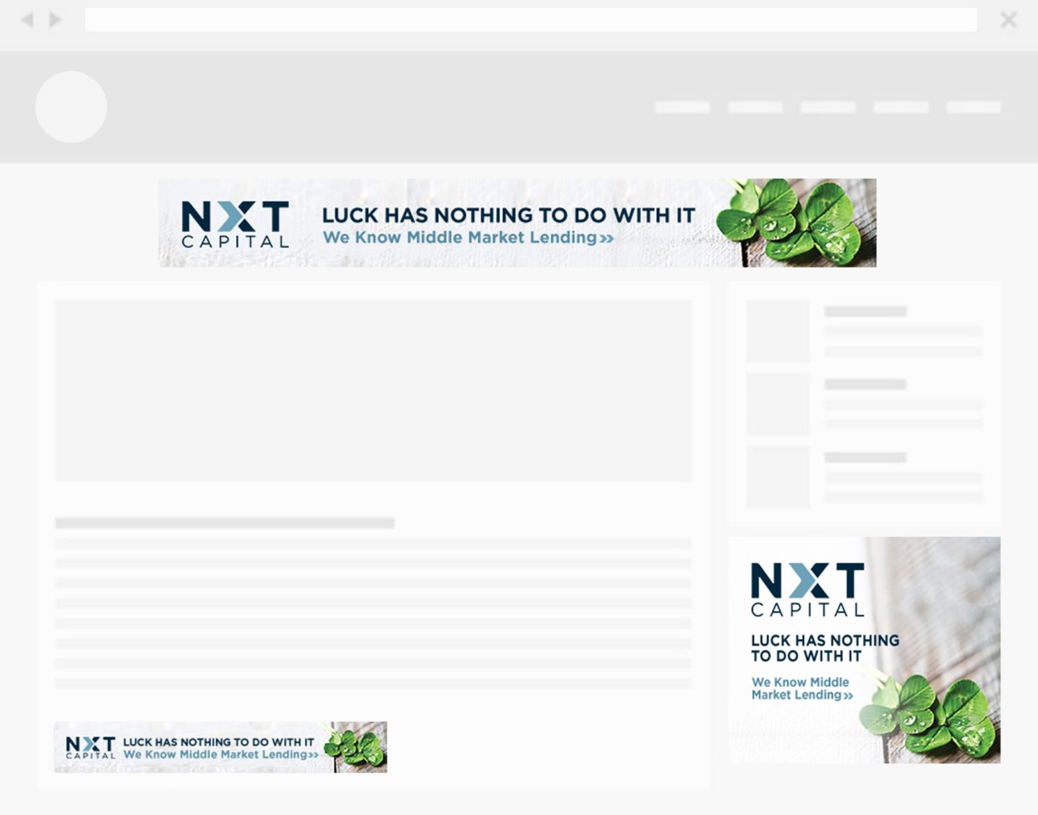 NXT Capital digital ad campaign