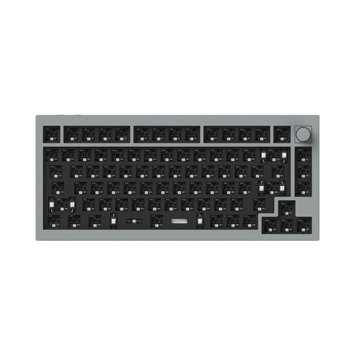 Keychron Q1 Pro QMK/VIA wireless custom mechanical keyboard knob 75% layout full aluminum grey frame for Mac Windows Linux barebone