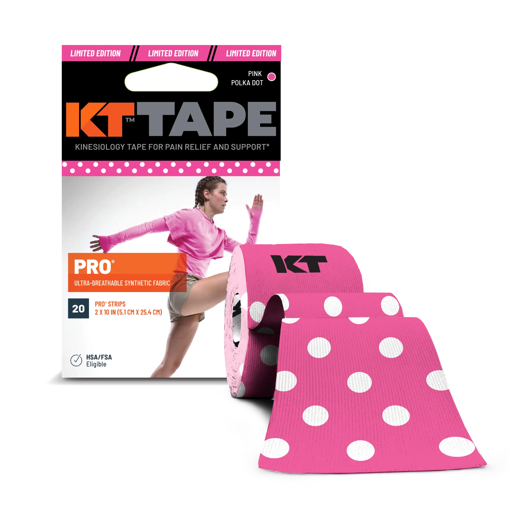 KT Tape Pro® Pink Polka Dot