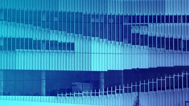 Abstract view of a library building