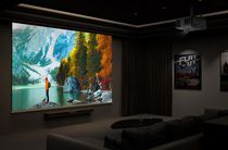 The RGB Laser Projector LX700-4K RGB for Home Cinema in a home theater.