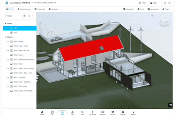 Screenshot of an RVT file open in Autodesk Viewer