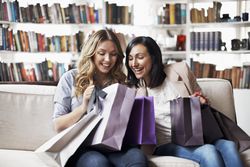 Woman looking into their shoppingbags