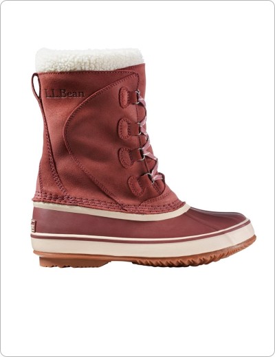 A single women’s L.L.Bean Snow Boot, Lace Up.