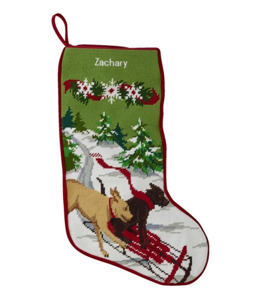 Christmas Needlepoint Stocking, Cotton 