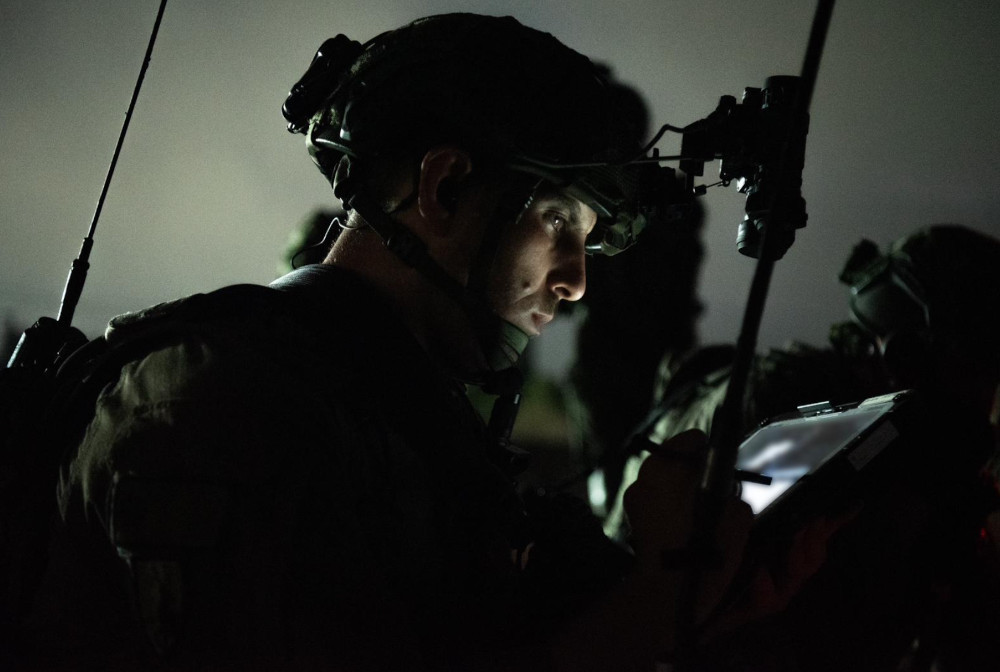 IDF soldier night training in northern Israel