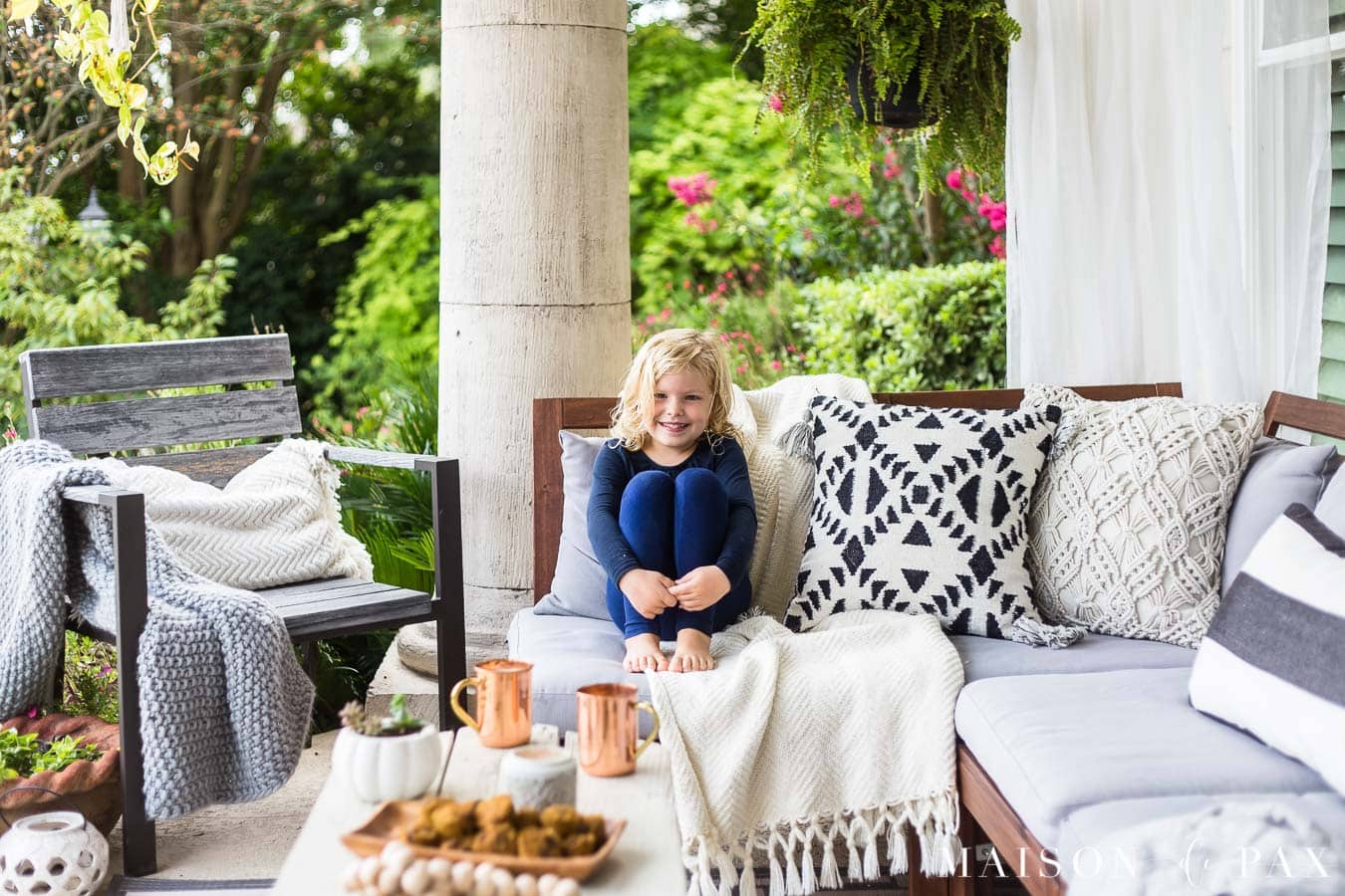 cozy fall porch