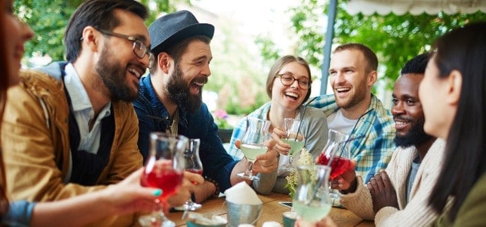 Friends having a drink