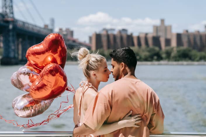 Couple By The Seaside, About to Kiss