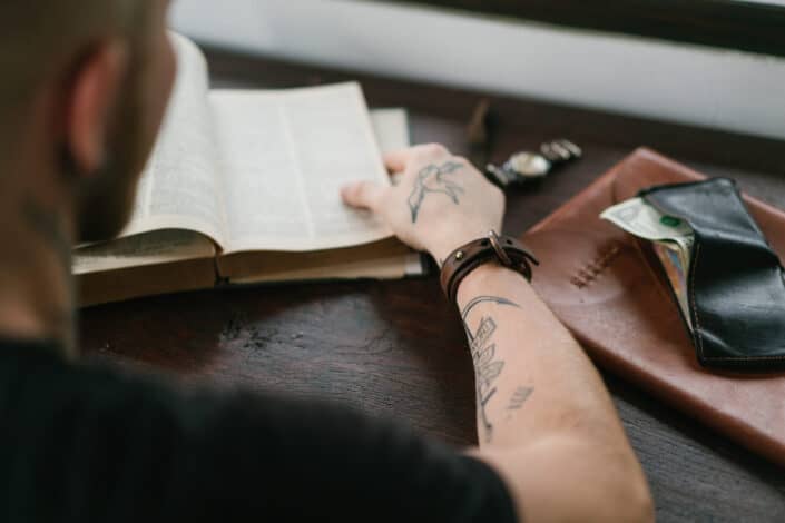 Man Browsing a Book