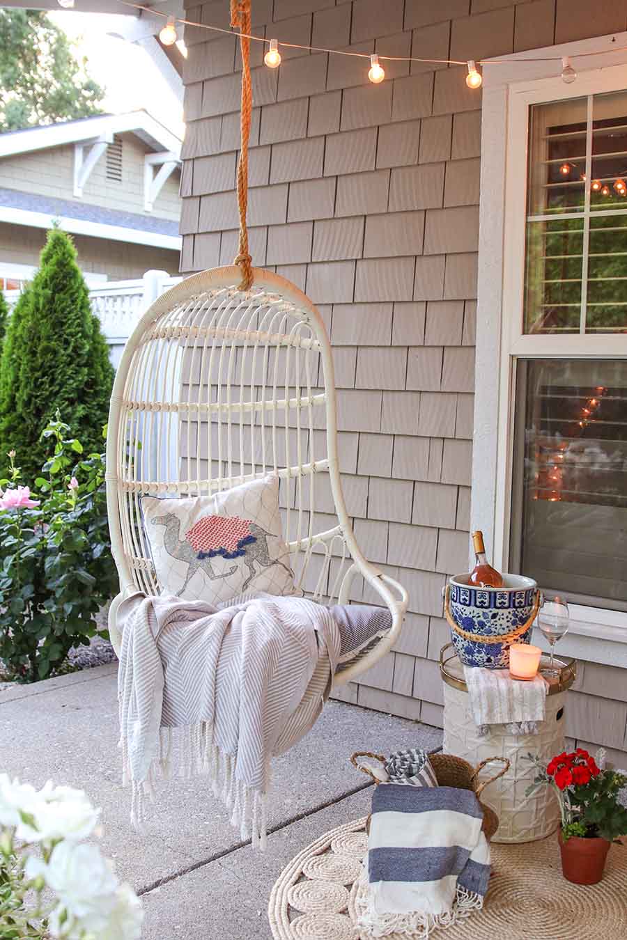 serena and lily hanging rattan chairs