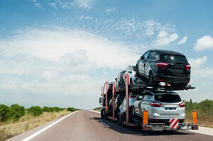 POV on an auto transport truck.