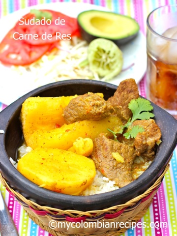 Sudado de Res (Colombian Beef Stew) |mycolombianrecipes.com