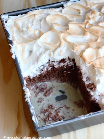 Torta de Tres Leches de Chocolate (Three Milks Chocolate Cake) |mycolombianrecipes.com