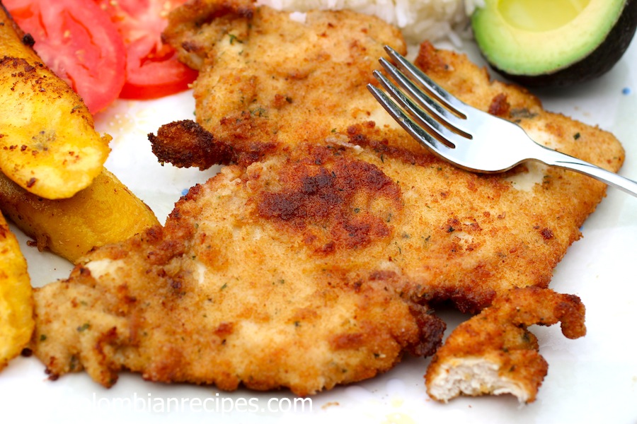 Chuleta de Pollo (Colombian-Style Breaded Chicken Breast)